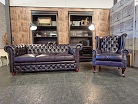 3-zits bank chesterfield, brighton, paars - afbeelding 1 van  7