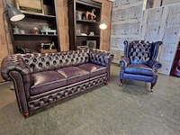 3-zits bank chesterfield, brighton, paars - afbeelding 2 van  7