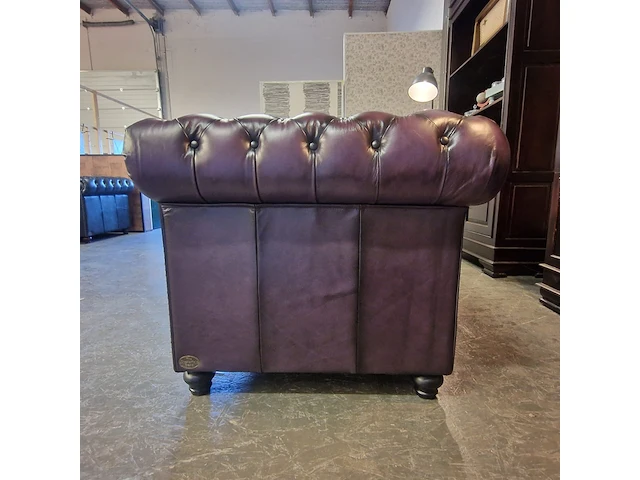3-zits bank chesterfield, brighton, paars - afbeelding 4 van  7