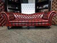 3-zits bank chesterfield, butterfly, rood - afbeelding 1 van  6