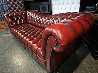 3-zits bank chesterfield, butterfly, rood - afbeelding 2 van  6