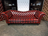 3-zits bank chesterfield, butterfly, rood - afbeelding 3 van  6