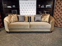 3-zits bank chesterfield, cessnock, bruin - afbeelding 2 van  4