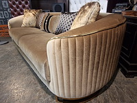 3-zits bank chesterfield, cessnock, bruin - afbeelding 3 van  4