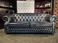 3-zits bank chesterfield, charlston, blauw - afbeelding 2 van  5