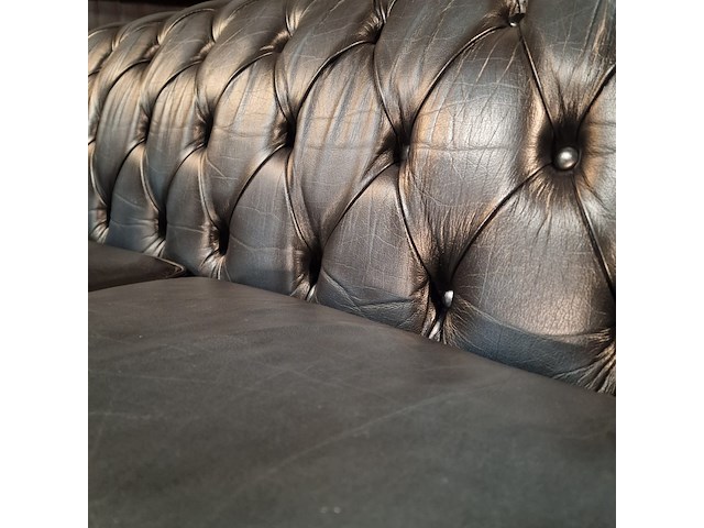 3-zits bank chesterfield, charlston, blauw - afbeelding 3 van  5