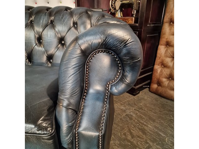 3-zits bank chesterfield, charlston, blauw - afbeelding 5 van  5