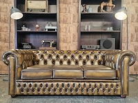 3-zits bank chesterfield, chesham, geel/goud - afbeelding 1 van  9