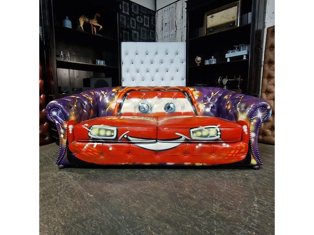 3-zits bank chesterfield, devon, meerkleurig - afbeelding 1 van  8