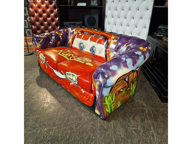 3-zits bank chesterfield, devon, meerkleurig - afbeelding 2 van  8