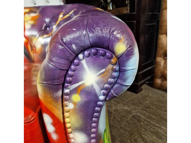 3-zits bank chesterfield, devon, meerkleurig - afbeelding 3 van  8