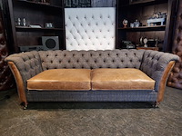 3-zits bank chesterfield, geranium, grijs - afbeelding 3 van  3