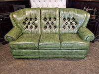 3-zits bank chesterfield, haeck, groen - afbeelding 3 van  5