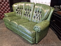 3-zits bank chesterfield, haeck, groen - afbeelding 5 van  5