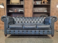 3-zits bank chesterfield, ingleton, blauw - afbeelding 1 van  7