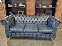 3-zits bank chesterfield, ingleton, blauw - afbeelding 2 van  7