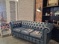 3-zits bank chesterfield, ingleton, blauw - afbeelding 3 van  7