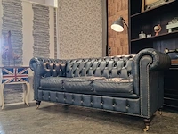 3-zits bank chesterfield, ingleton, blauw - afbeelding 5 van  7