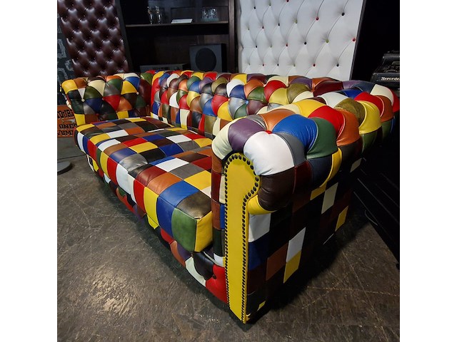 3-zits bank chesterfield, kameleon, meerkleurig - afbeelding 2 van  7