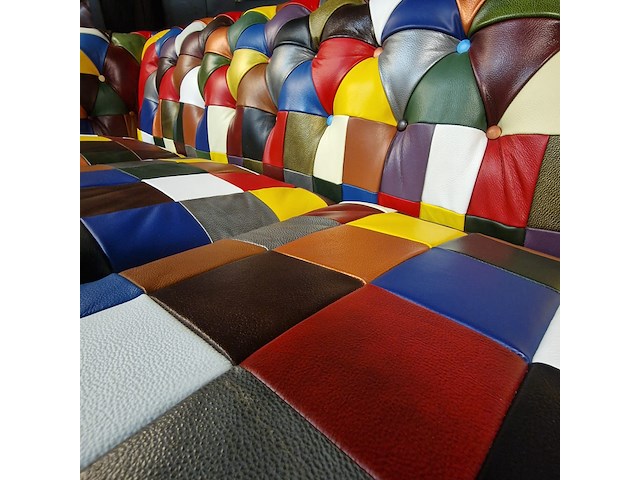 3-zits bank chesterfield, kameleon, meerkleurig - afbeelding 4 van  7