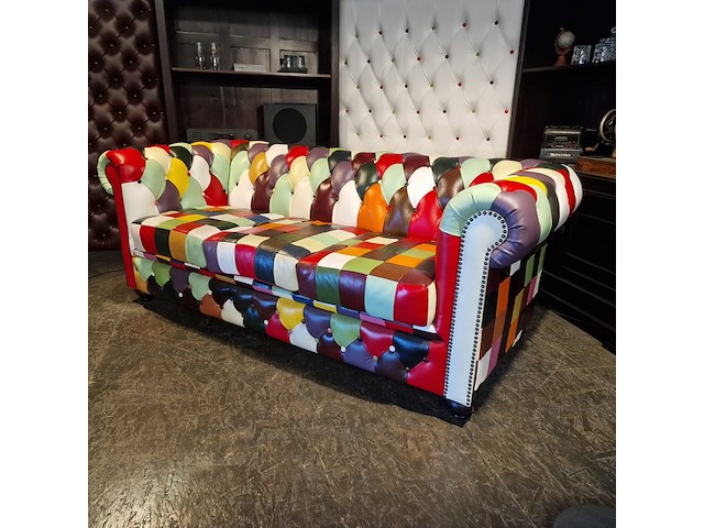 3-zits bank chesterfield, kameleon, meerkleurig - afbeelding 4 van  10