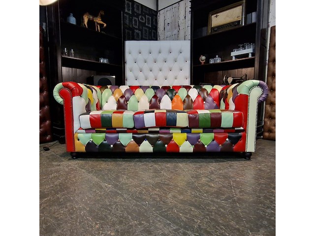 3-zits bank chesterfield, kameleon, meerkleurig - afbeelding 5 van  10