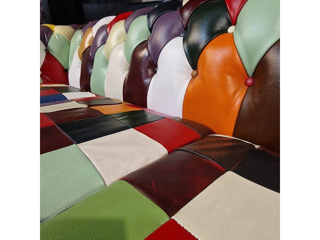 3-zits bank chesterfield, kameleon, meerkleurig - afbeelding 6 van  10