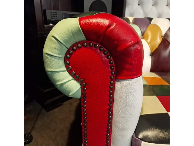 3-zits bank chesterfield, kameleon, meerkleurig - afbeelding 9 van  10