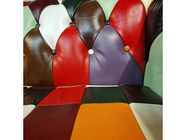 3-zits bank chesterfield, kameleon, meerkleurig - afbeelding 10 van  10