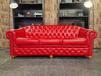 3-zits bank chesterfield, melbourne, rood - afbeelding 1 van  5