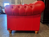 3-zits bank chesterfield, melbourne, rood - afbeelding 4 van  5