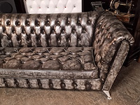 3-zits bank chesterfield, royal, zilver - afbeelding 3 van  4