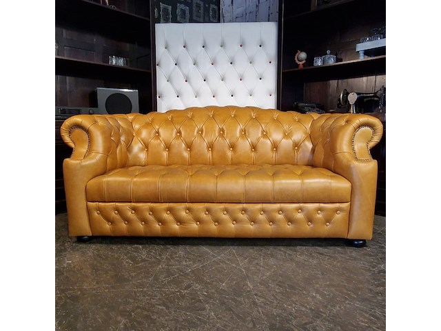 3-zits bank chesterfield, stamford, oranje - afbeelding 3 van  7