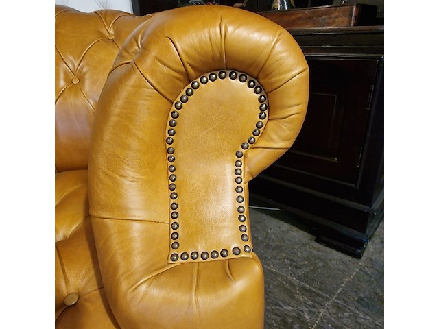 3-zits bank chesterfield, stamford, oranje - afbeelding 4 van  7