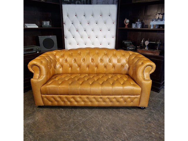 3-zits bank chesterfield, stamford, oranje - afbeelding 5 van  7