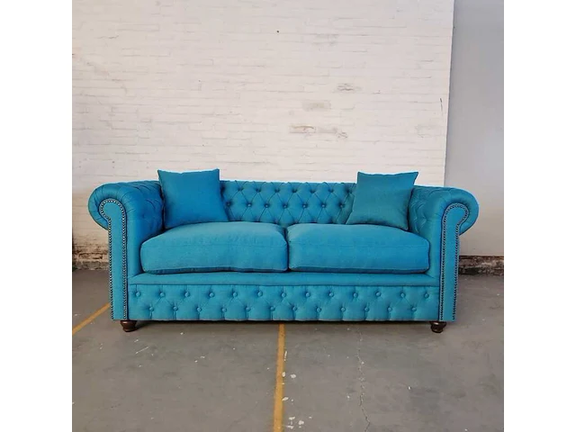 3-zitsbank chesterfield, bahama, blauw - afbeelding 3 van  9