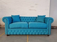 3-zitsbank chesterfield, bahama, blauw - afbeelding 3 van  9
