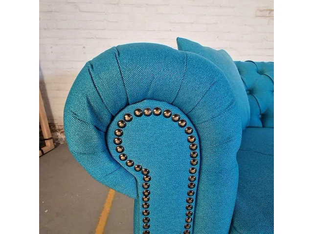 3-zitsbank chesterfield, bahama, blauw - afbeelding 8 van  9
