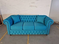 3-zitsbank chesterfield, bahama, blauw - afbeelding 9 van  9