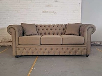 3-zitsbank chesterfield, bahama, bruin - afbeelding 1 van  7