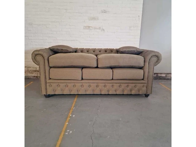 3-zitsbank chesterfield, bahama, bruin - afbeelding 2 van  7