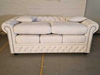 3-zitsbank chesterfield, bahama, creme - afbeelding 2 van  7