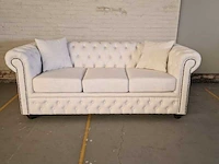 3-zitsbank chesterfield, bahama, creme - afbeelding 4 van  7