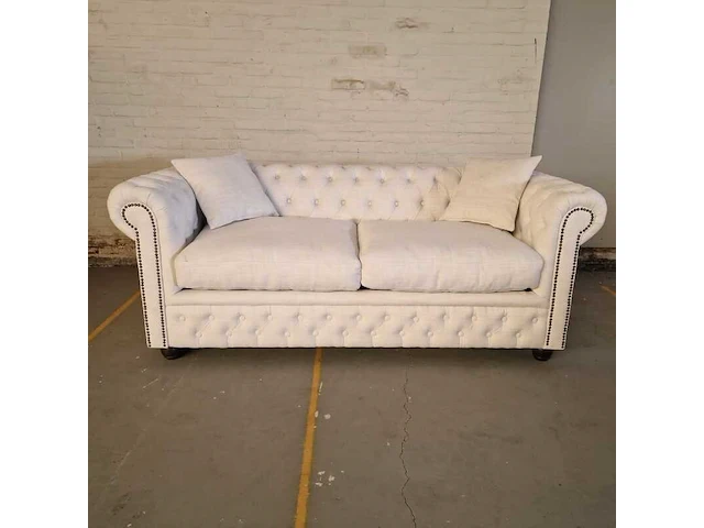 3-zitsbank chesterfield, bahama, creme - afbeelding 7 van  7