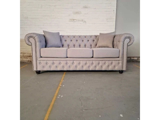 3-zitsbank chesterfield, bahama, grijs - afbeelding 1 van  8