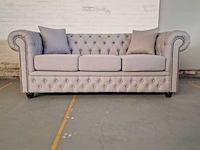 3-zitsbank chesterfield, bahama, grijs - afbeelding 1 van  8