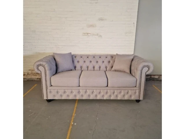 3-zitsbank chesterfield, bahama, grijs - afbeelding 2 van  8