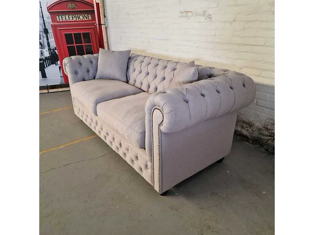 3-zitsbank chesterfield, bahama, grijs - afbeelding 7 van  8