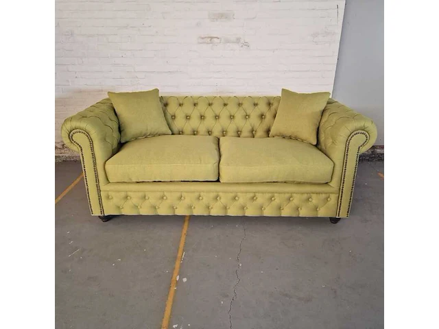 3-zitsbank chesterfield, bahama, groen - afbeelding 9 van  10