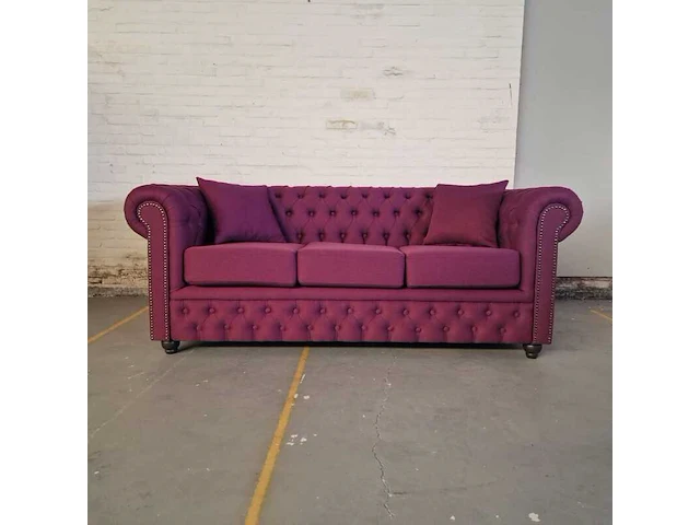 3-zitsbank chesterfield, bahama, roze - afbeelding 1 van  6